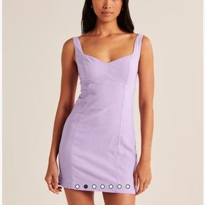 Abercrombie lavender linen blend mini dress - small